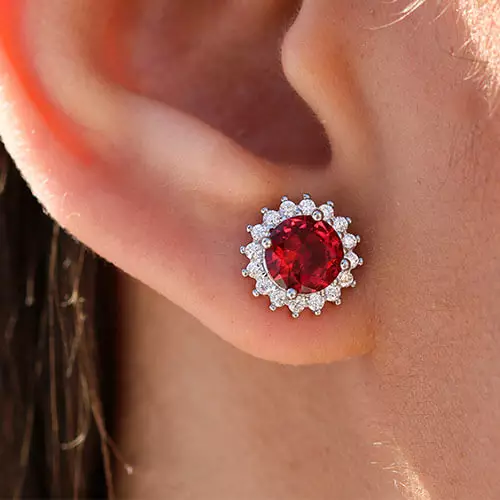 Precious stone earrings at the online jewelry store