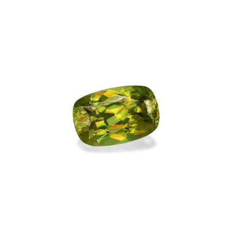 CUSHION-cut Sphene Lime Green 3.14 carats