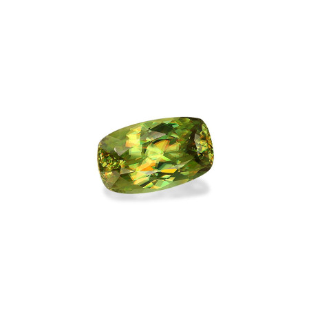 CUSHION-cut Sphene Lime Green 3.30 carats