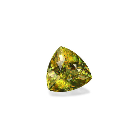 Esfena taille Trilliant Lime Green 6.85 carats