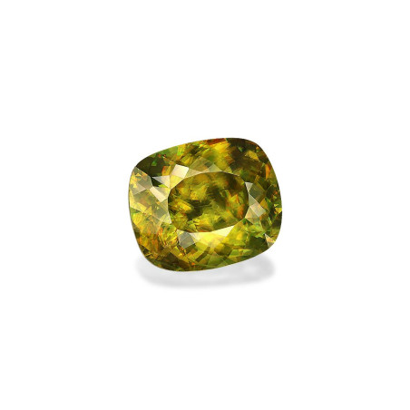 CUSHION-cut Sphene Lime Green 8.61 carats