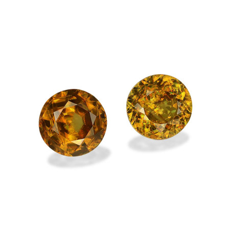 ROUND-cut Sphene Honey Yellow 3.61 carats