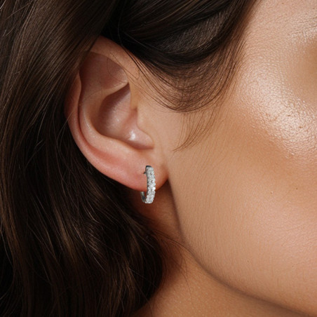 copy of Boucles d'Oreilles Créoles Diamants Or Blanc