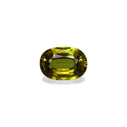 OVAL-cut Sphene Lime Green...