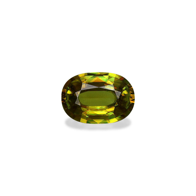OVAL-cut Sphene Lime Green 8.06 carats