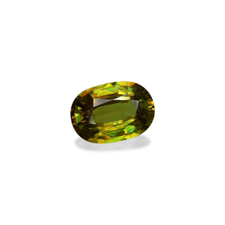 OVAL-cut Sphene Lime Green 8.06 carats