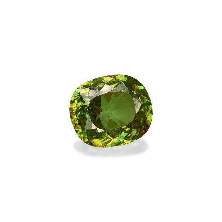 CUSHION-cut Sphene Lime Green 7.35 carats
