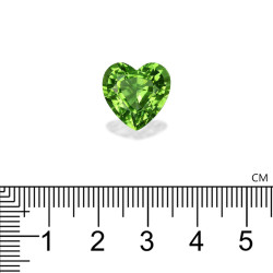Peridot hartvormig Lime Green 9,78 karaat