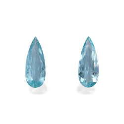 海蓝宝 taille 梨子 北极蓝 20.85 carats