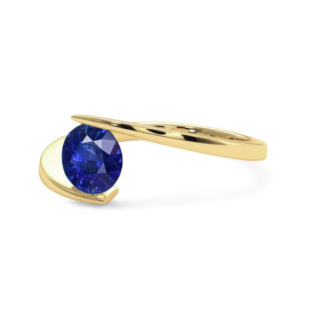 Bague Solitaire Eternal Saphir naturel