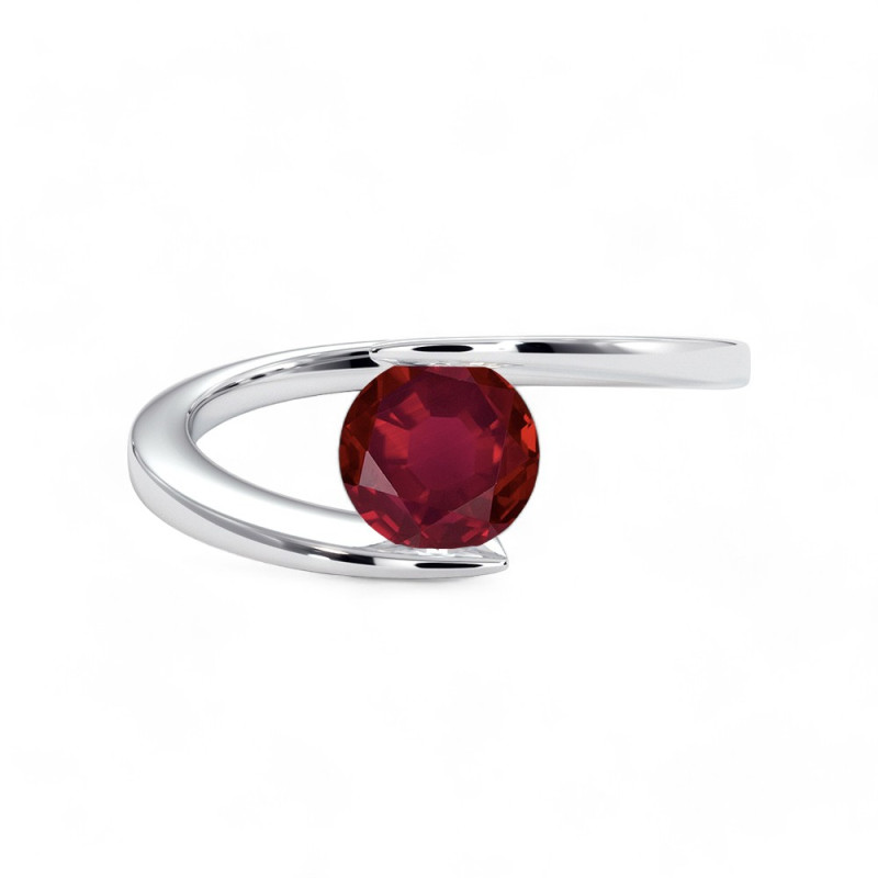 Anillo Solitario Eternal Rub&iacute; Natural en Oro 18K | Celinni