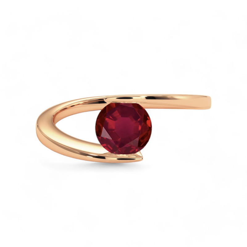 Anillo Solitario Eternal Rub&iacute; Natural en Oro 18K | Celinni