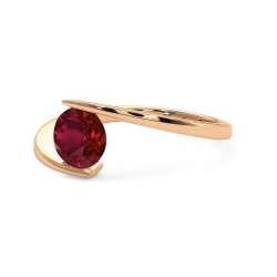 Eternal Solit&auml;rring mit nat&uuml;rlichem Rubin aus 18K Gold
