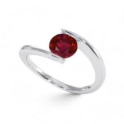 Anillo Solitario Eternal Rub&iacute; Natural en Oro 18K | Celinni