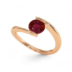 Anillo Solitario Eternal Rub&iacute; Natural en Oro 18K | Celinni