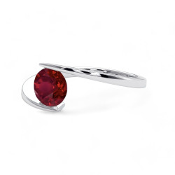 Anillo Solitario Eternal Rub&iacute; Natural en Oro 18K | Celinni