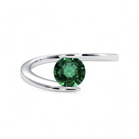 Solitaire Ring Eeuwige Natuurlijke Smaragd