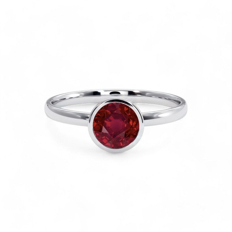 Solitaire Ring Chloe Natuurlijke Robijn