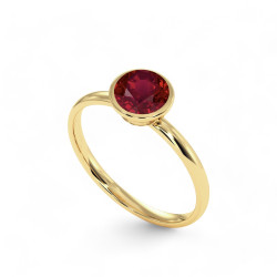 Celinni خاتم سوليتير كلوي مع ياقوت طبيعي – سوليتير