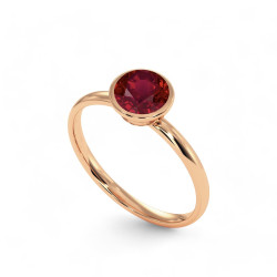 Celinni خاتم سوليتير كلوي مع ياقوت طبيعي – سوليتير