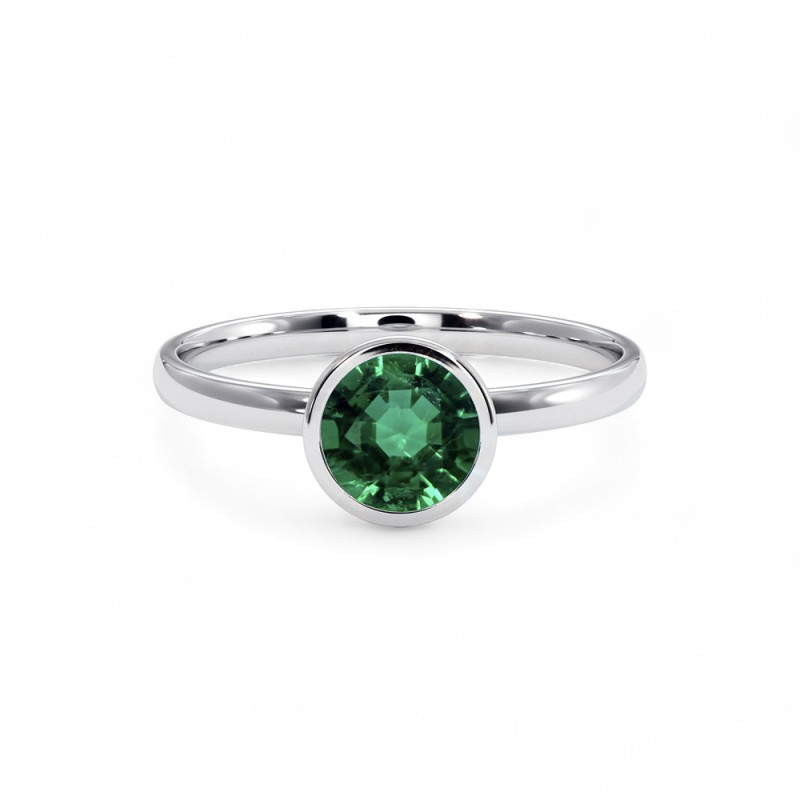 Anillo Solitaire Chloe Esmeralda Natural