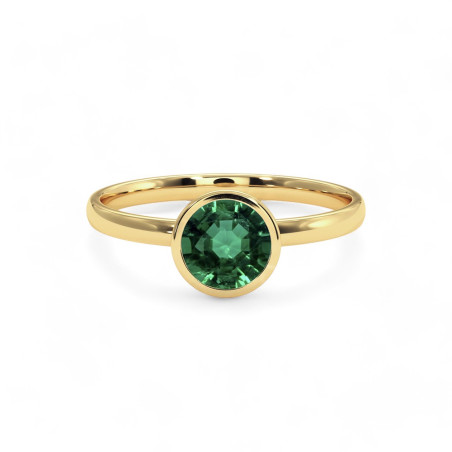 Bague Solitaire Chloe Émeraude Naturelle