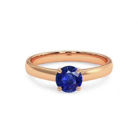 Bague Solitaire Ylana saphir naturel