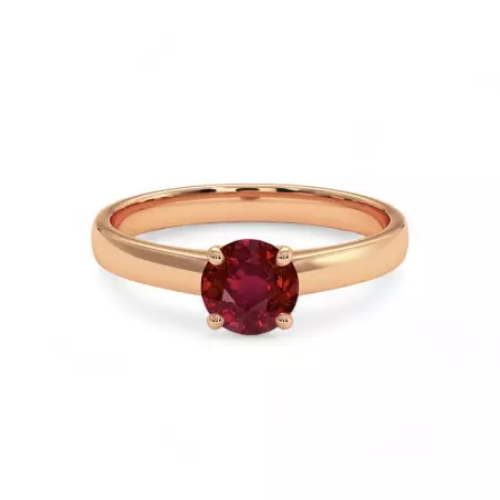 Ylana Solitaire Natural Ruby Ring