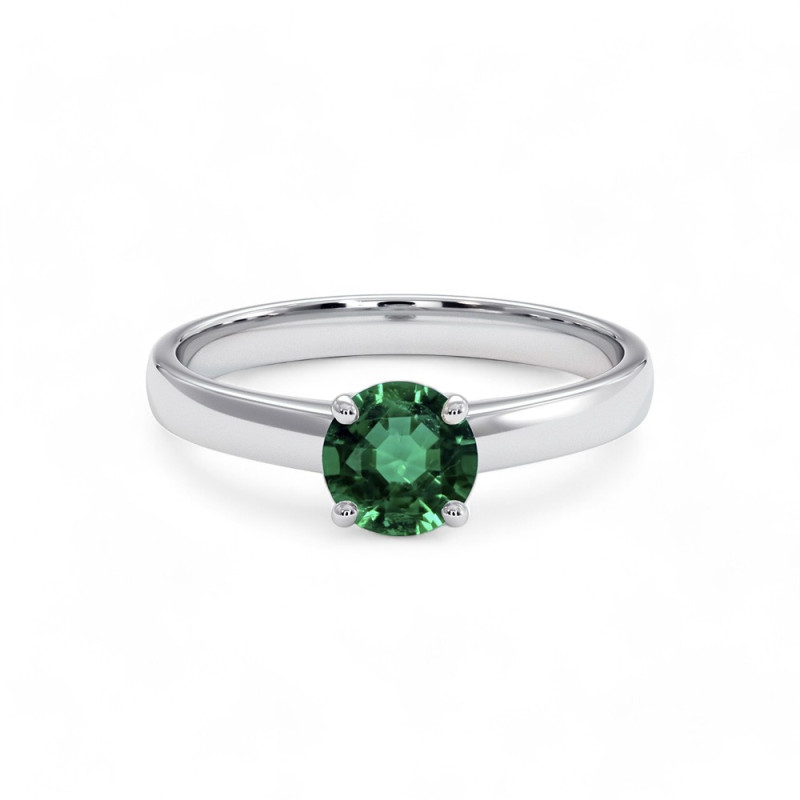 Anillo Solitaire Ylana Esmeralda Natural