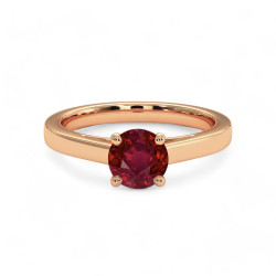 Celinni - مع الياقوت الأحمر Rose de ma vie خاتم سوليتير