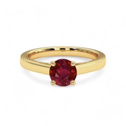 Celinni - مع الياقوت الأحمر Rose de ma vie خاتم سوليتير