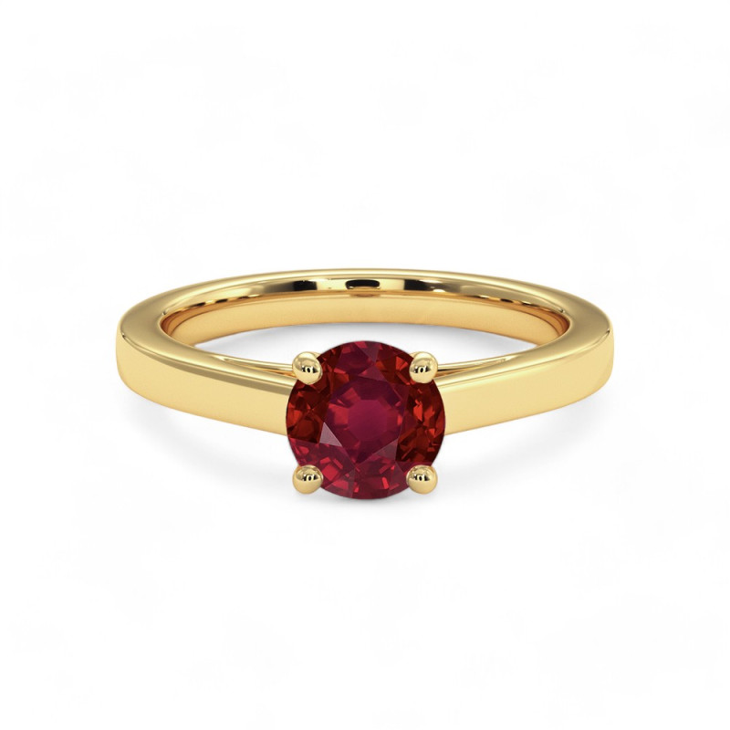 Celinni - مع الياقوت الأحمر Rose de ma vie خاتم سوليتير