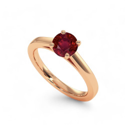 Celinni - مع الياقوت الأحمر Rose de ma vie خاتم سوليتير