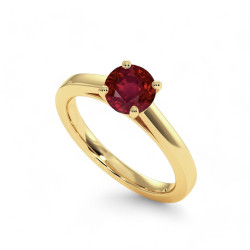 Celinni - مع الياقوت الأحمر Rose de ma vie خاتم سوليتير