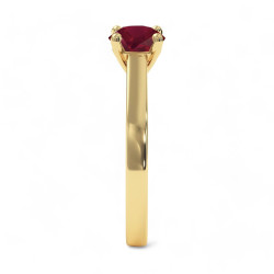 Celinni - مع الياقوت الأحمر Rose de ma vie خاتم سوليتير