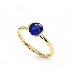 Celinni - بالياقوت الأزرق  الطبيعي Reine خاتم سوليتير