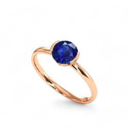 Celinni - بالياقوت الأزرق  الطبيعي Reine خاتم سوليتير