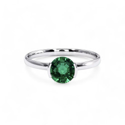 Celinni - بالزمرد الطبيعي Reine خاتم سوليتير