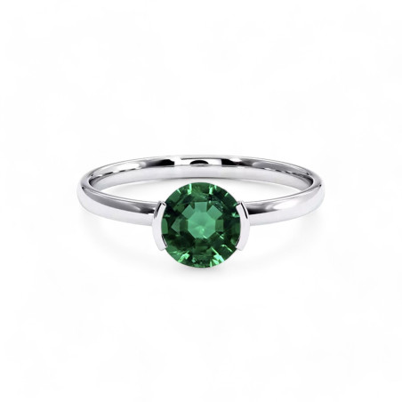 Solitaire Ring Reine met natuurlijke Smaragd
