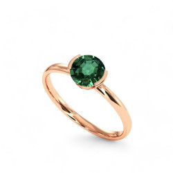 Celinni - بالزمرد الطبيعي Reine خاتم سوليتير