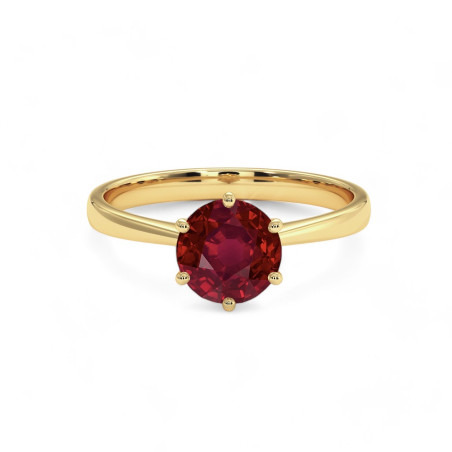 Bague solitaire Celinni 1968 rubis naturel