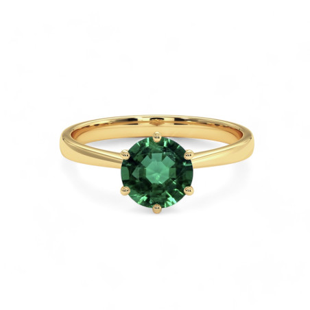 Bague solitaire Celinni 1968 émeraude naturelle