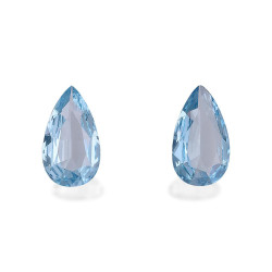 Pear-cut Aquamarine Blue...