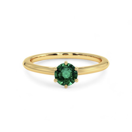 Solitaire ring Anna met natuurlijke smaragd