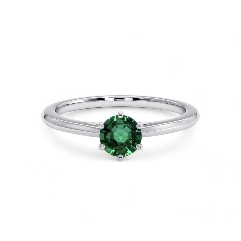 Solitaire ring Anna met natuurlijke smaragd