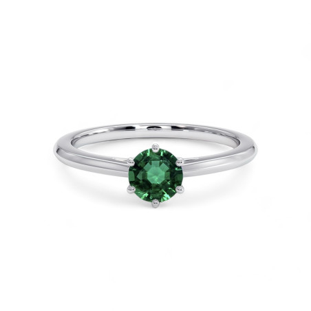 Solitaire ring Anna met natuurlijke smaragd