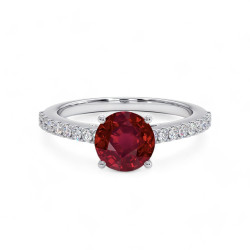 خاتم سوليتير Elle بحجر الياقوت الطبيعي – خواتم بأحجار كريمة