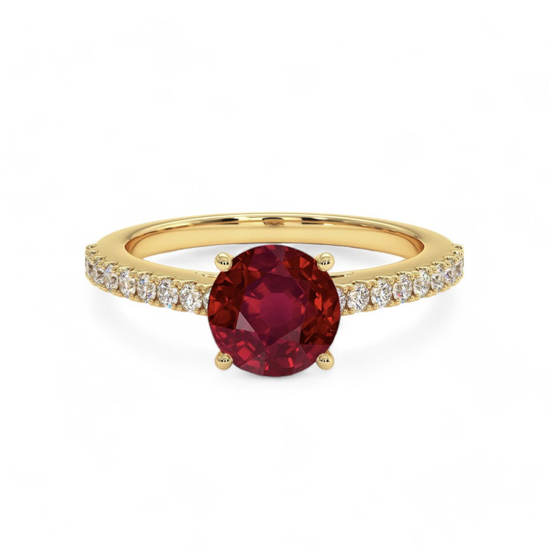 خاتم سوليتير Elle بحجر الياقوت الطبيعي – خواتم بأحجار كريمة