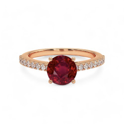 خاتم سوليتير Elle بحجر الياقوت الطبيعي – خواتم بأحجار كريمة