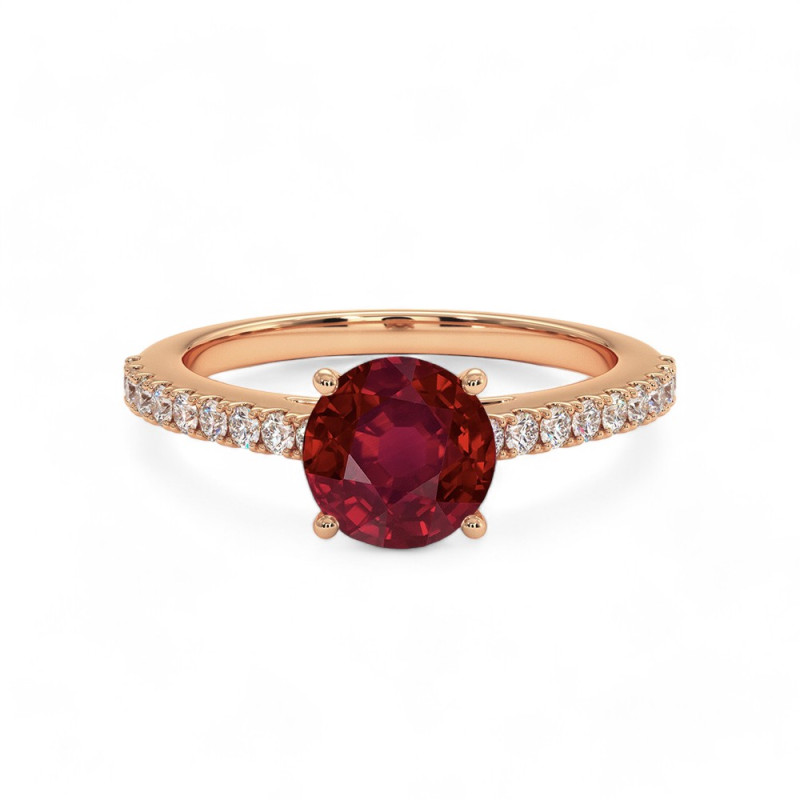 خاتم سوليتير Elle بحجر الياقوت الطبيعي – خواتم بأحجار كريمة